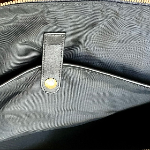 VTG Coach Black Leather Weekender Travel Duffle Bag w/ Shoulder Strap & Hangtag - Picture 11 of 15